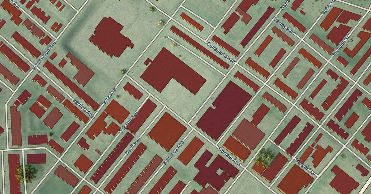 Map of East Baltimore Midway, Baltimore, Maryland in 2026