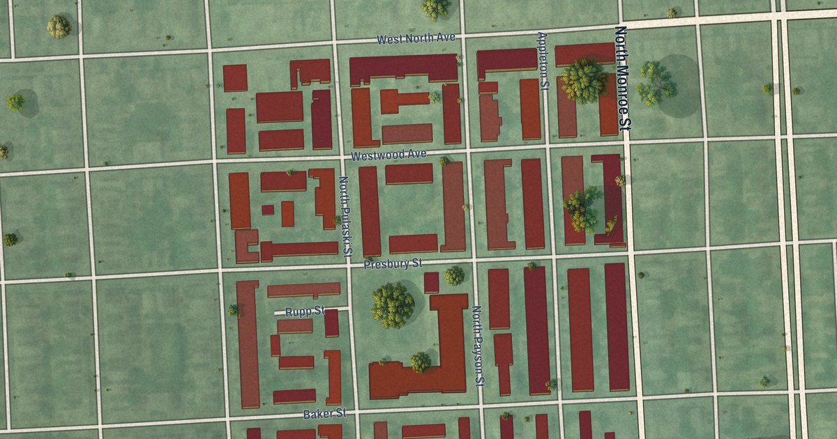 Map of Easterwood, Baltimore, Maryland in 2026