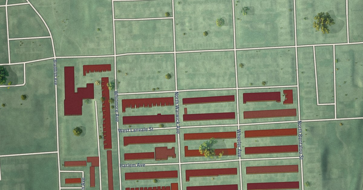 Map of Evergreen Lawn, Baltimore, Maryland in 2026