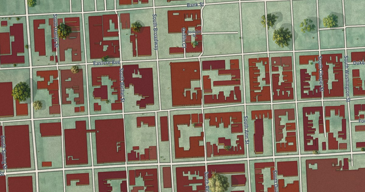 Map of Fells Point, Baltimore, Maryland in 2026