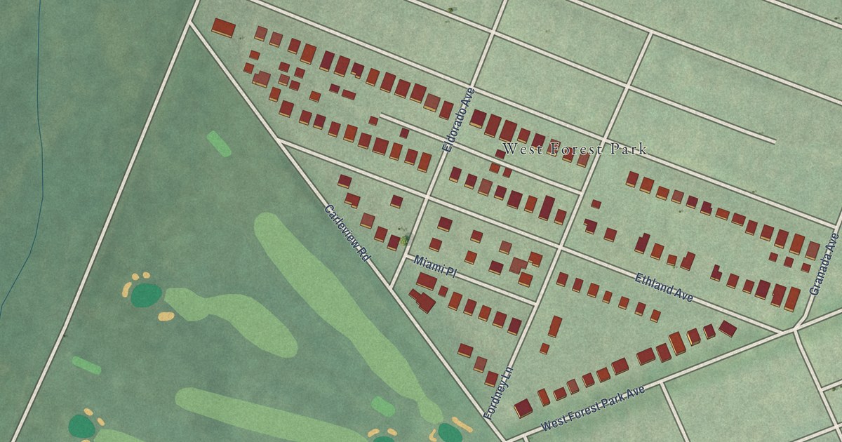 Map of Forest Park Golf Course, Baltimore, Maryland in 2026