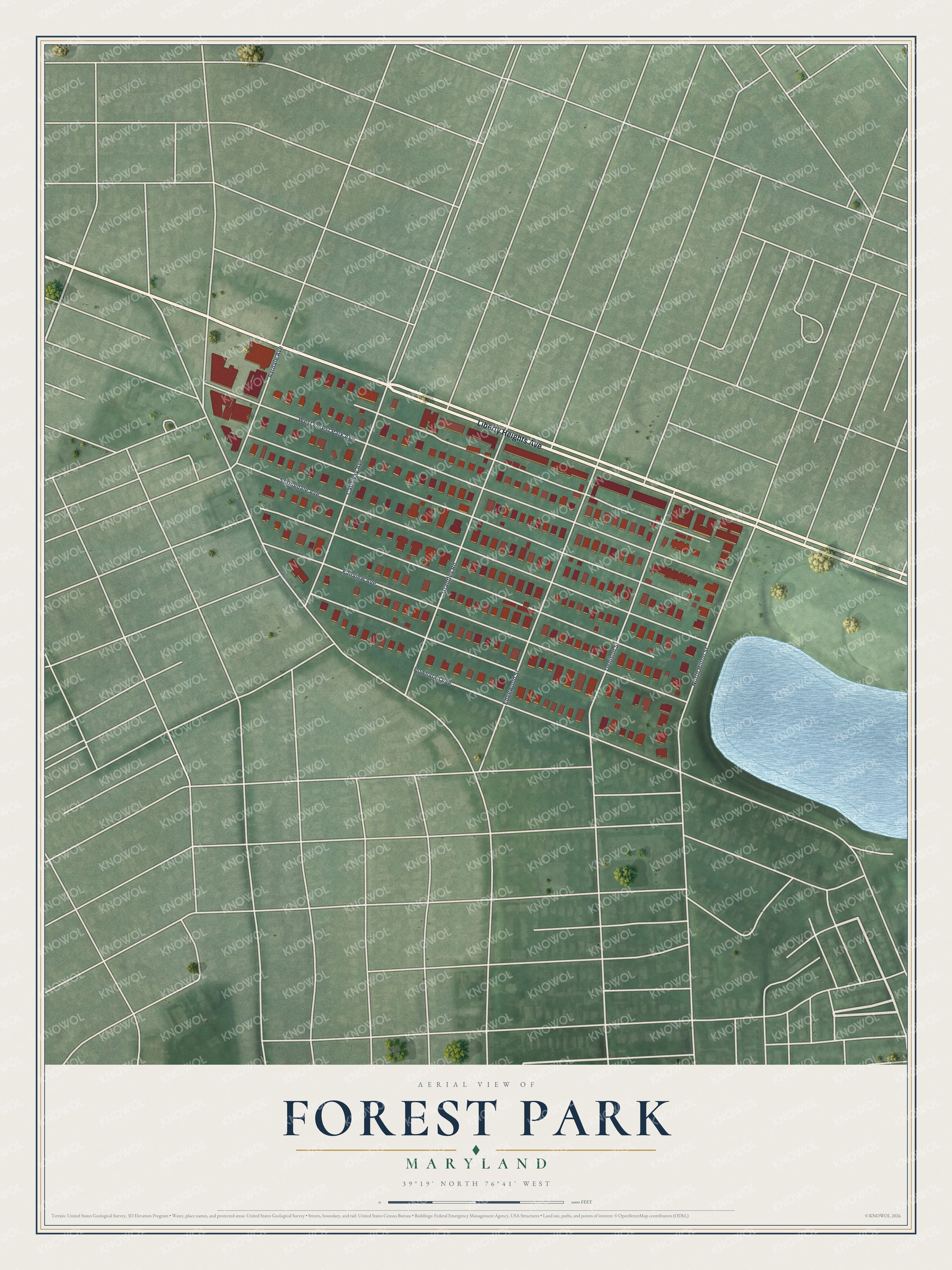 Watermarked full-map preview of Forest Park, Maryland
