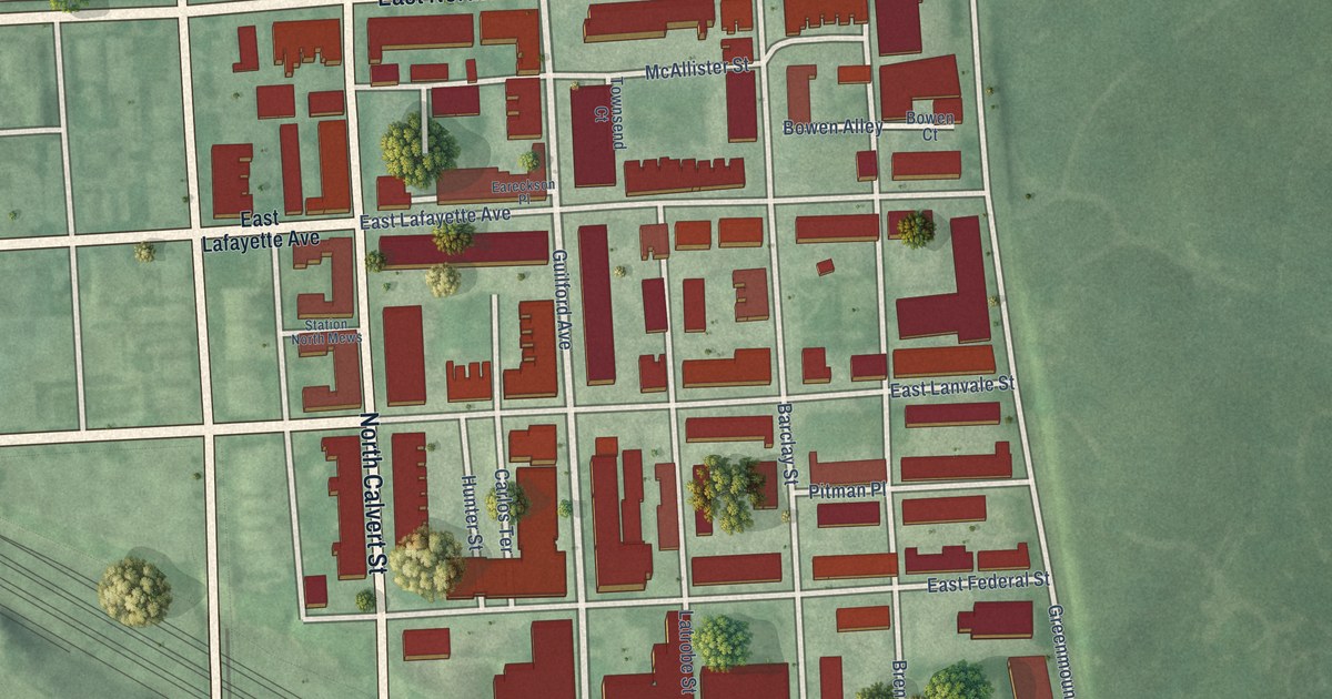 Map of Greenmount West, Baltimore, Maryland in 2026
