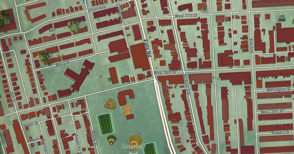 Map of Hampden, Baltimore, Maryland in 2026