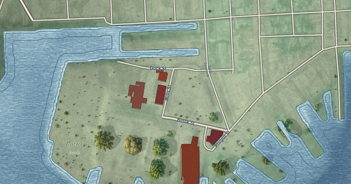 Map of Harbor Point, Baltimore, Maryland in 2026