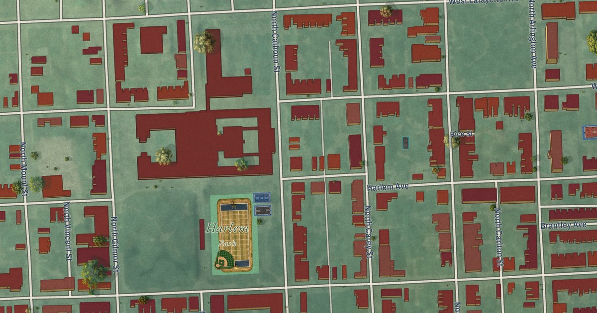 Map of Harlem Park, Baltimore, Maryland in 2026