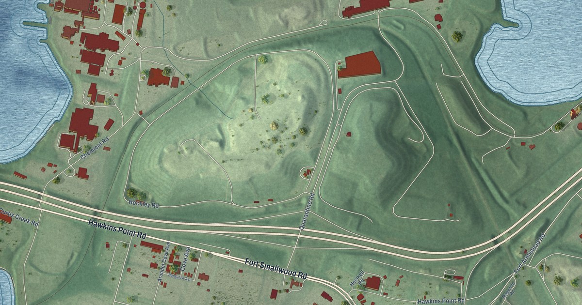 Map of Hawkins Point, Baltimore, Maryland in 2026