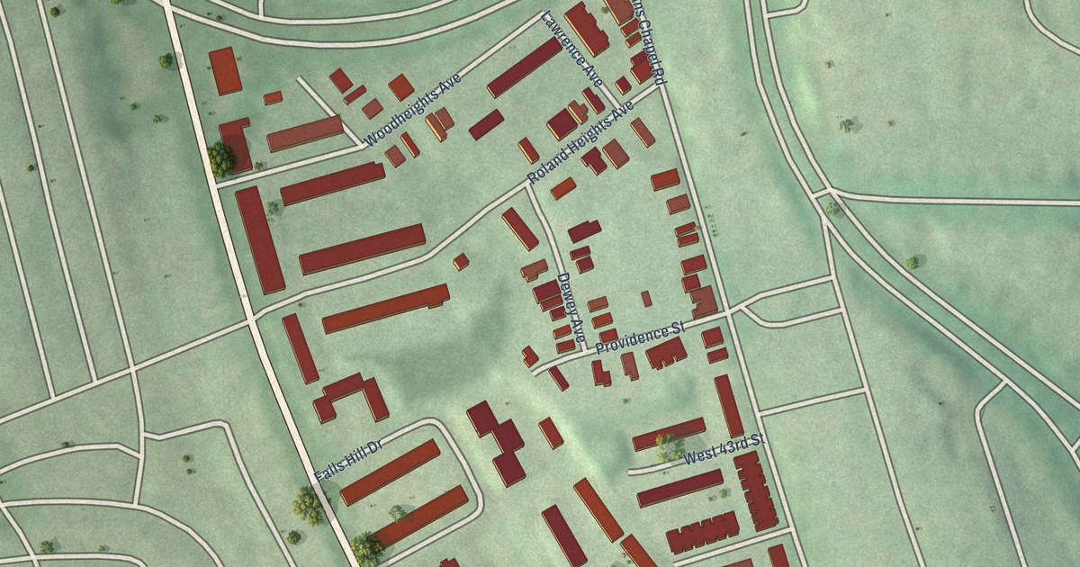 Map of Hoes Heights, Baltimore, Maryland in 2026