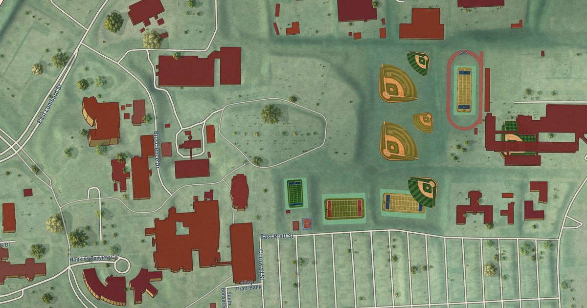 Map of Hopkins Bayview, Baltimore, Maryland in 2026