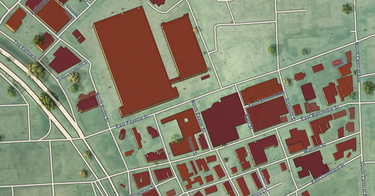 Map of Jonestown, Baltimore, Maryland in 2026