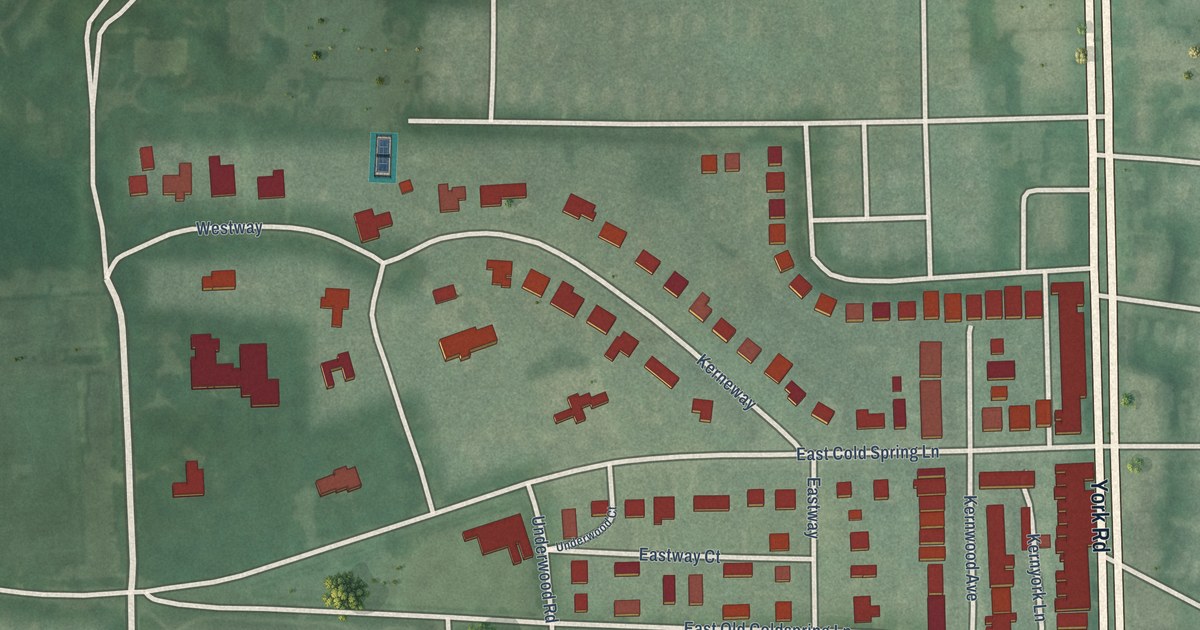 Map of Kernewood, Baltimore, Maryland in 2026