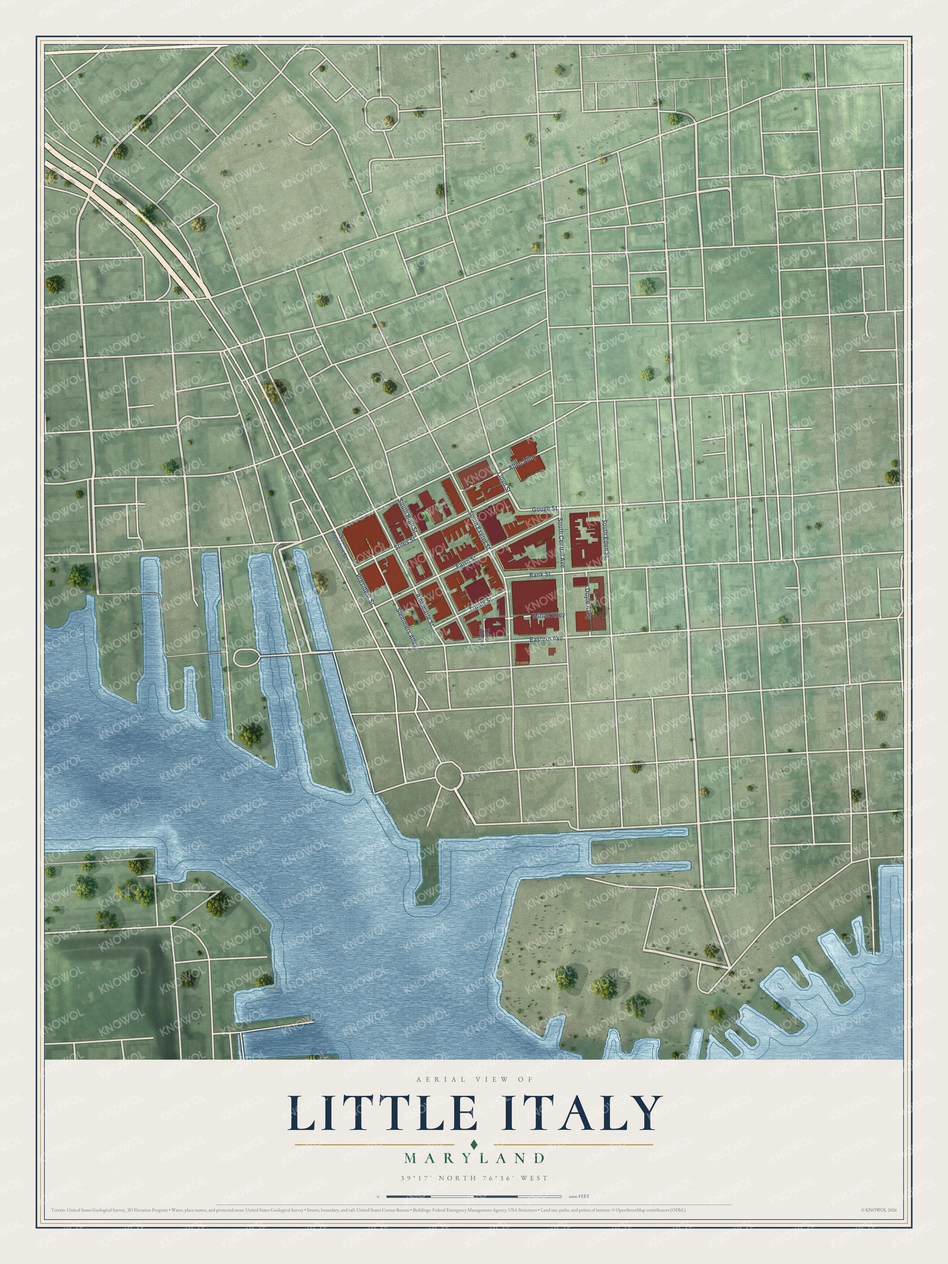 Watermarked full-map preview of Little Italy, Maryland