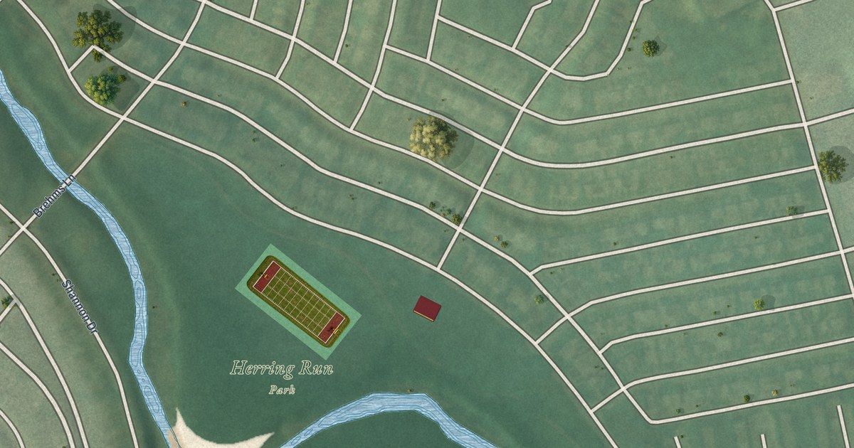 Map of Lower Herring Run Park, Baltimore, Maryland in 2026