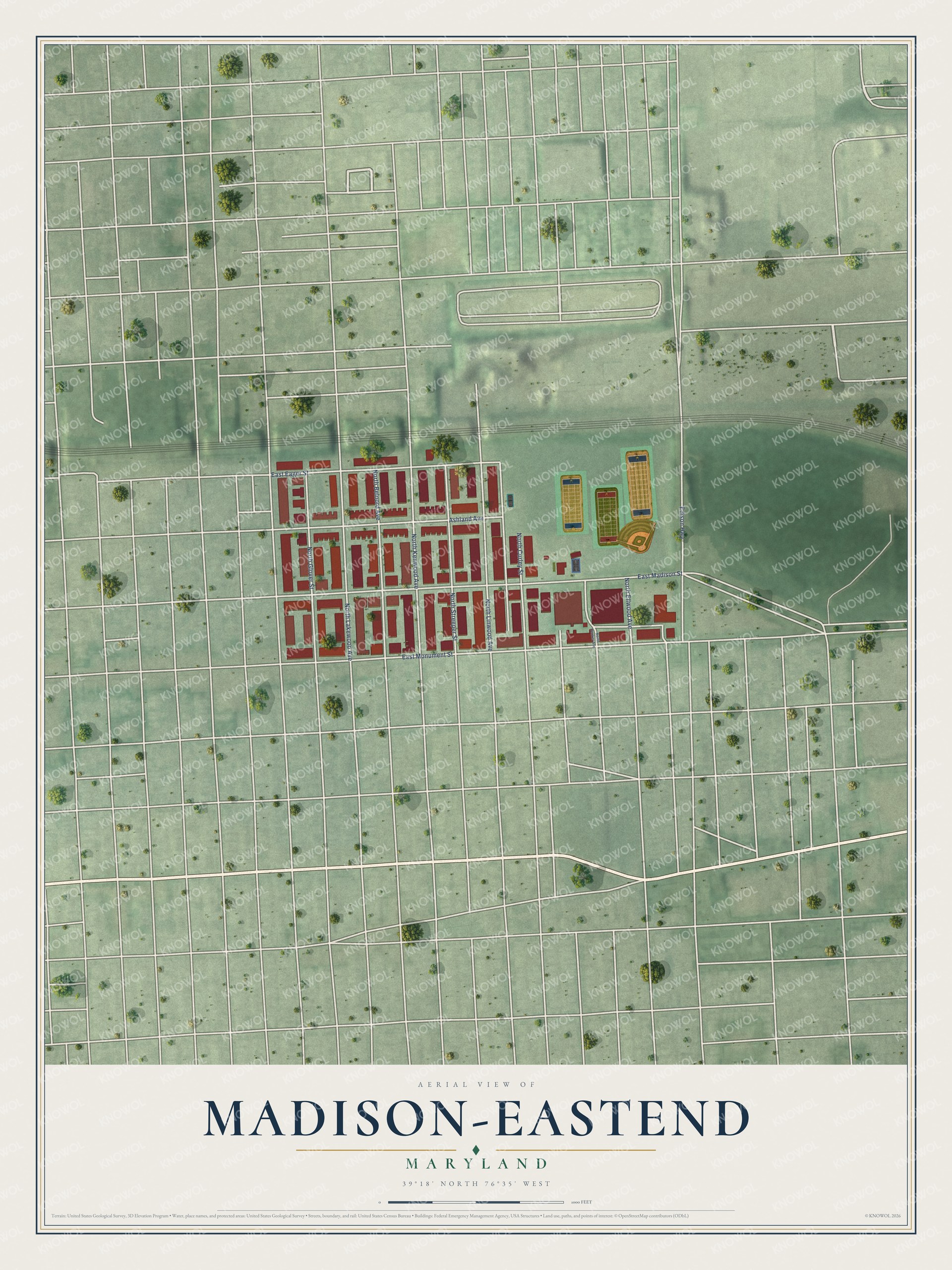 Watermarked full-map preview of Madison-Eastend, Maryland