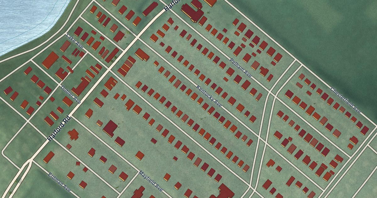 Map of Mayfield, Baltimore, Maryland in 2026