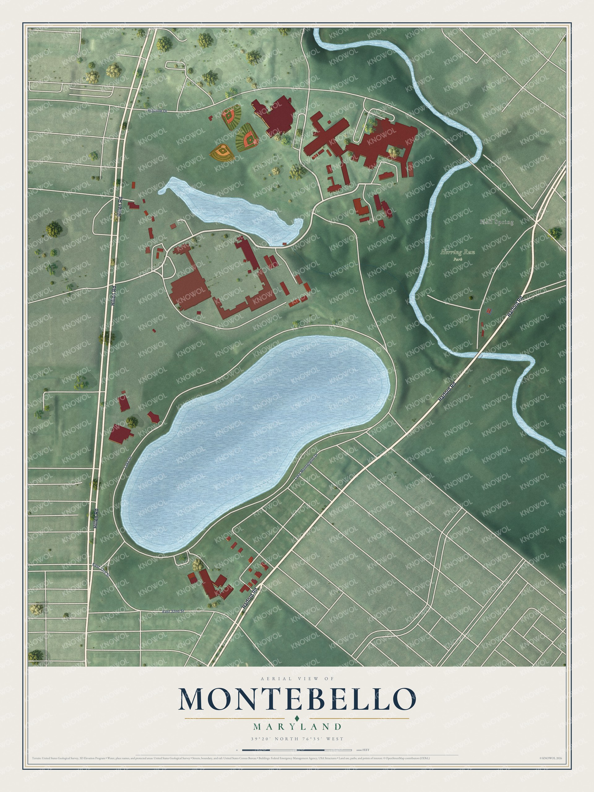 Watermarked full-map preview of Montebello, Maryland