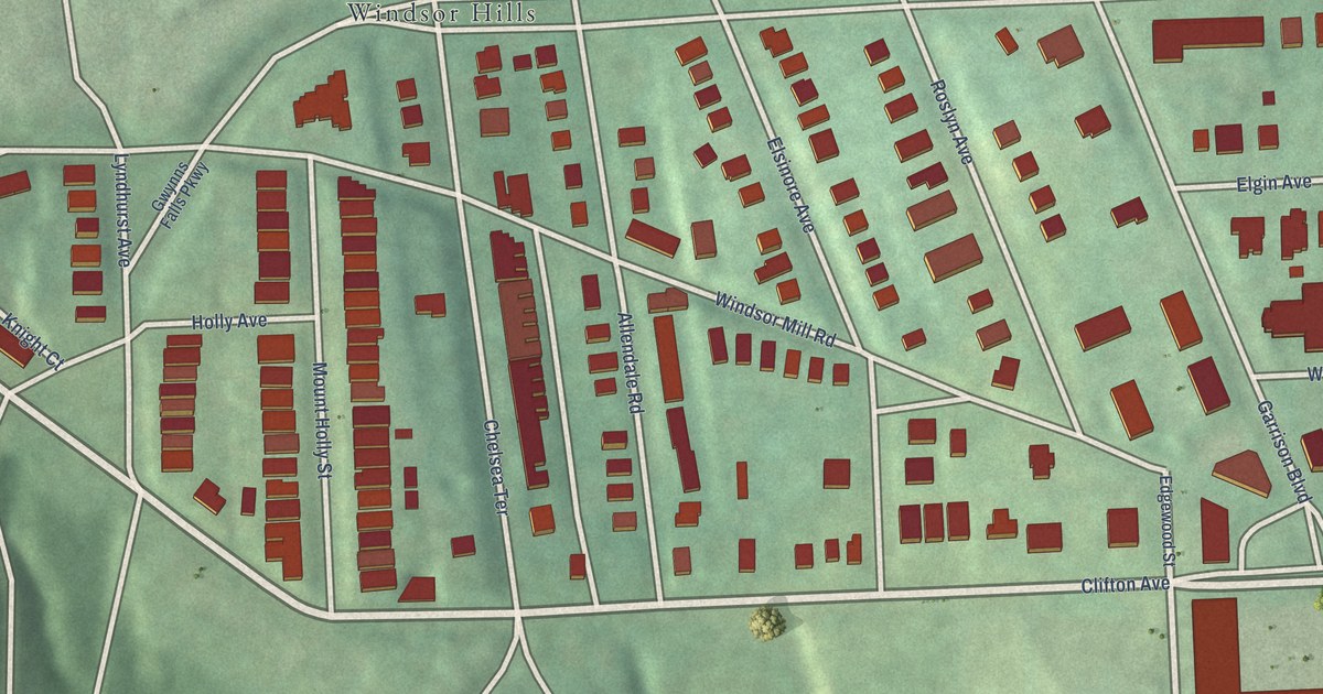 Map of Mount Holly, Baltimore, Maryland in 2026