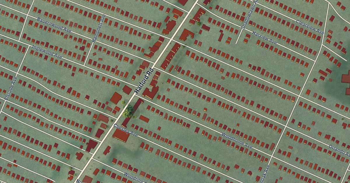 Map of North Harford Road, Baltimore, Maryland in 2026