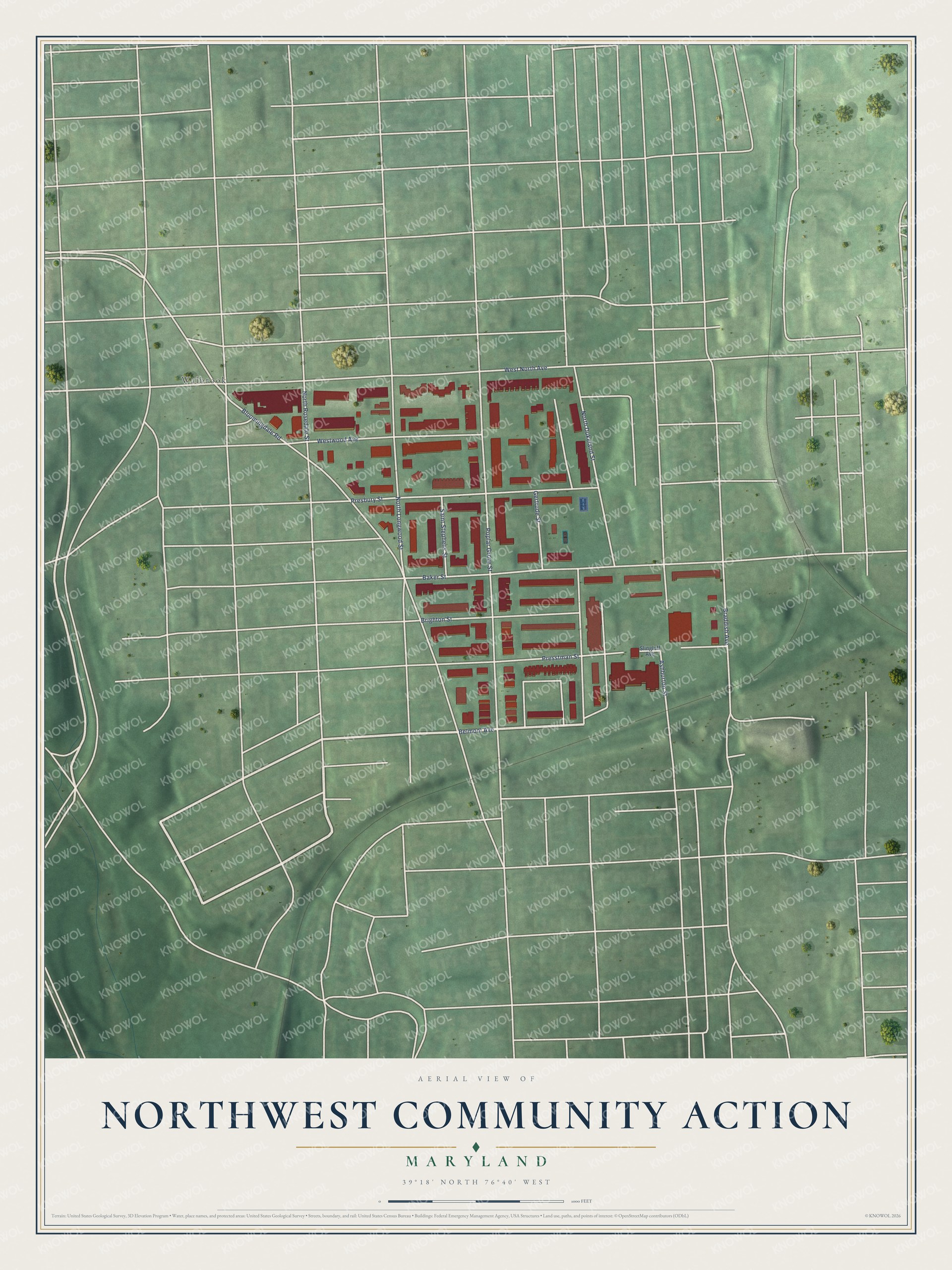 Watermarked full-map preview of Northwest Community Action, Maryland