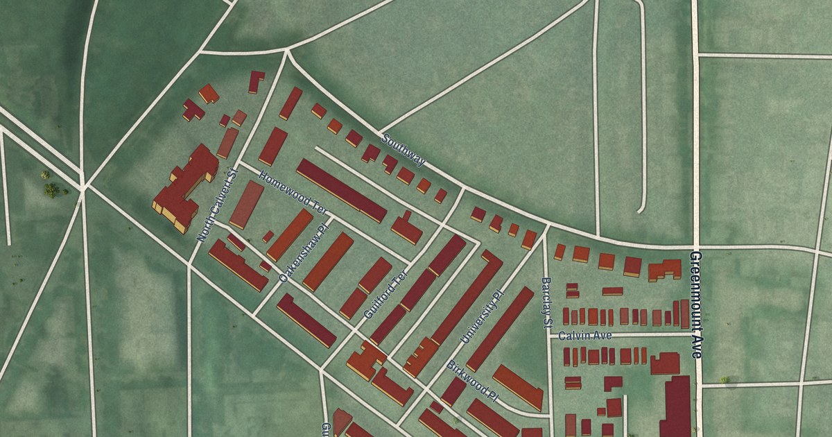 Map of Oakenshawe, Baltimore, Maryland in 2026