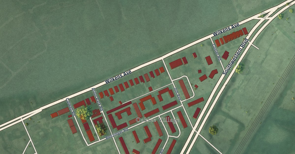 Map of Oaklee, Baltimore, Maryland in 2026