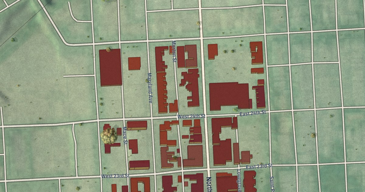 Map of Old Goucher, Baltimore, Maryland in 2026