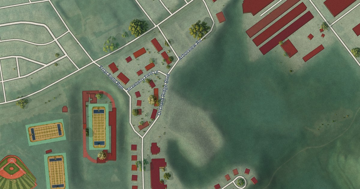 Map of Orchard Ridge, Baltimore, Maryland in 2026