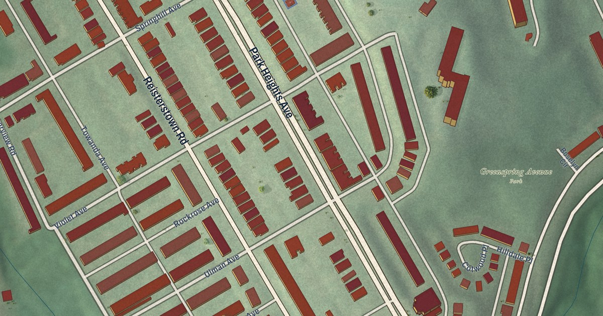 Map of Park Circle, Baltimore, Maryland in 2026