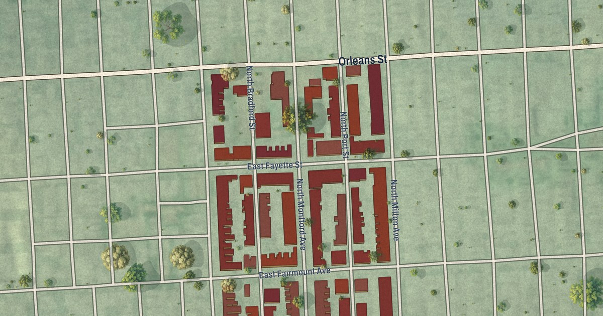 Map of Patterson Place, Baltimore, Maryland in 2026