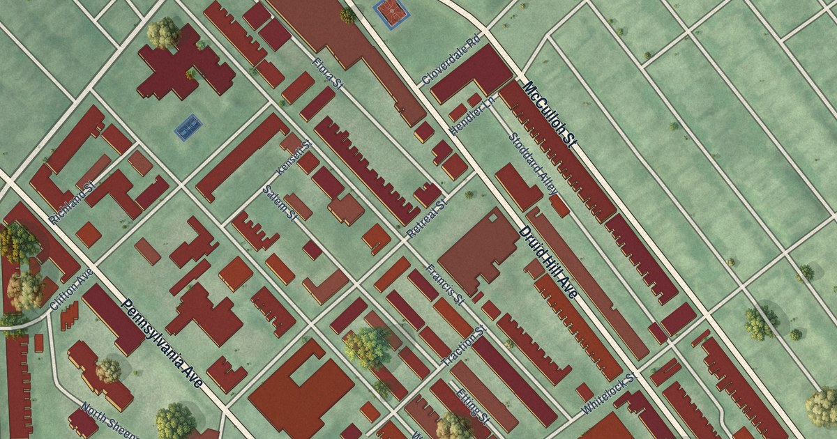 Map of Penn North, Baltimore, Maryland in 2026