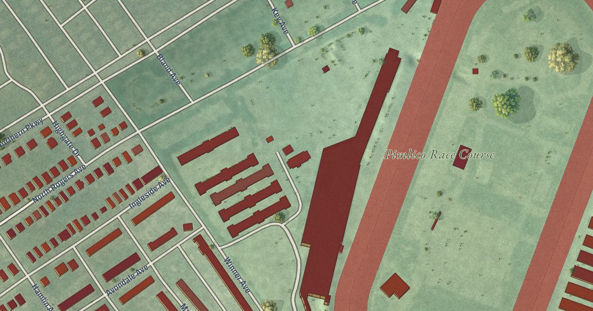 Map of Pimlico Good Neighbors, Baltimore, Maryland in 2026