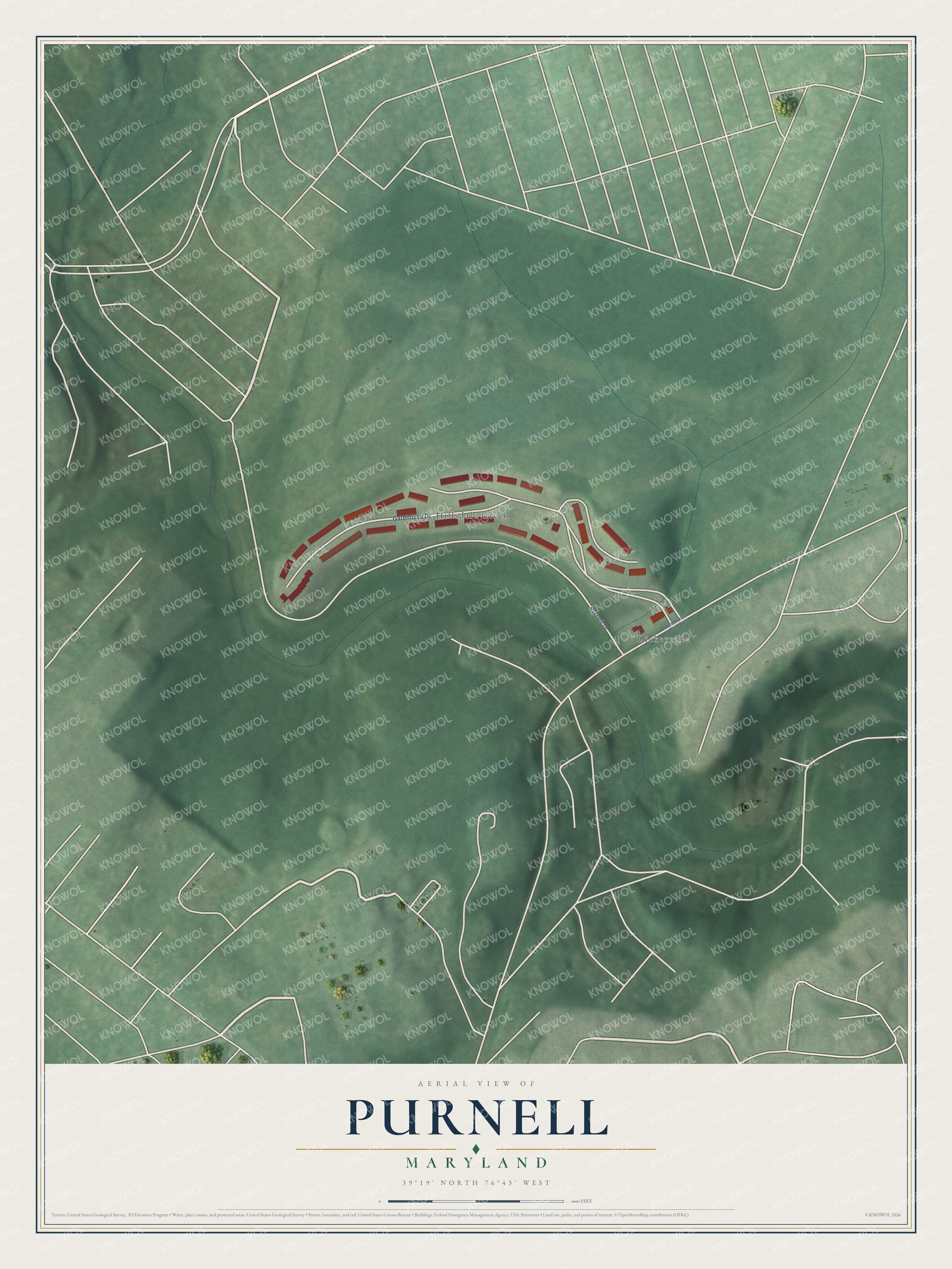 Watermarked full-map preview of Purnell, Maryland