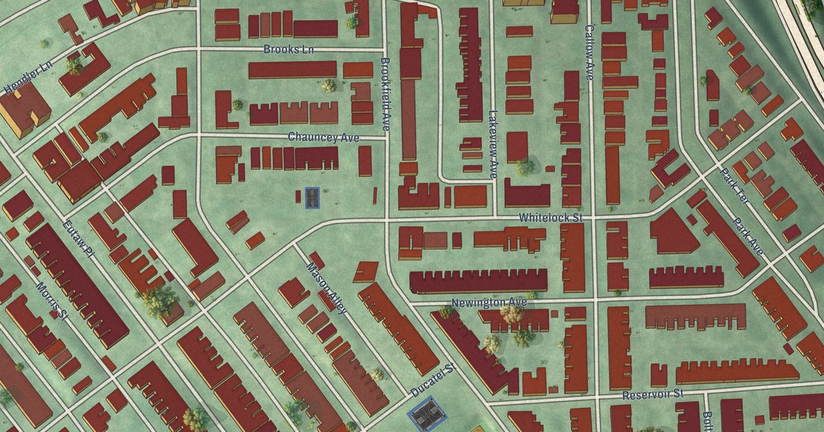 Map of Reservoir Hill, Baltimore, Maryland in 2026