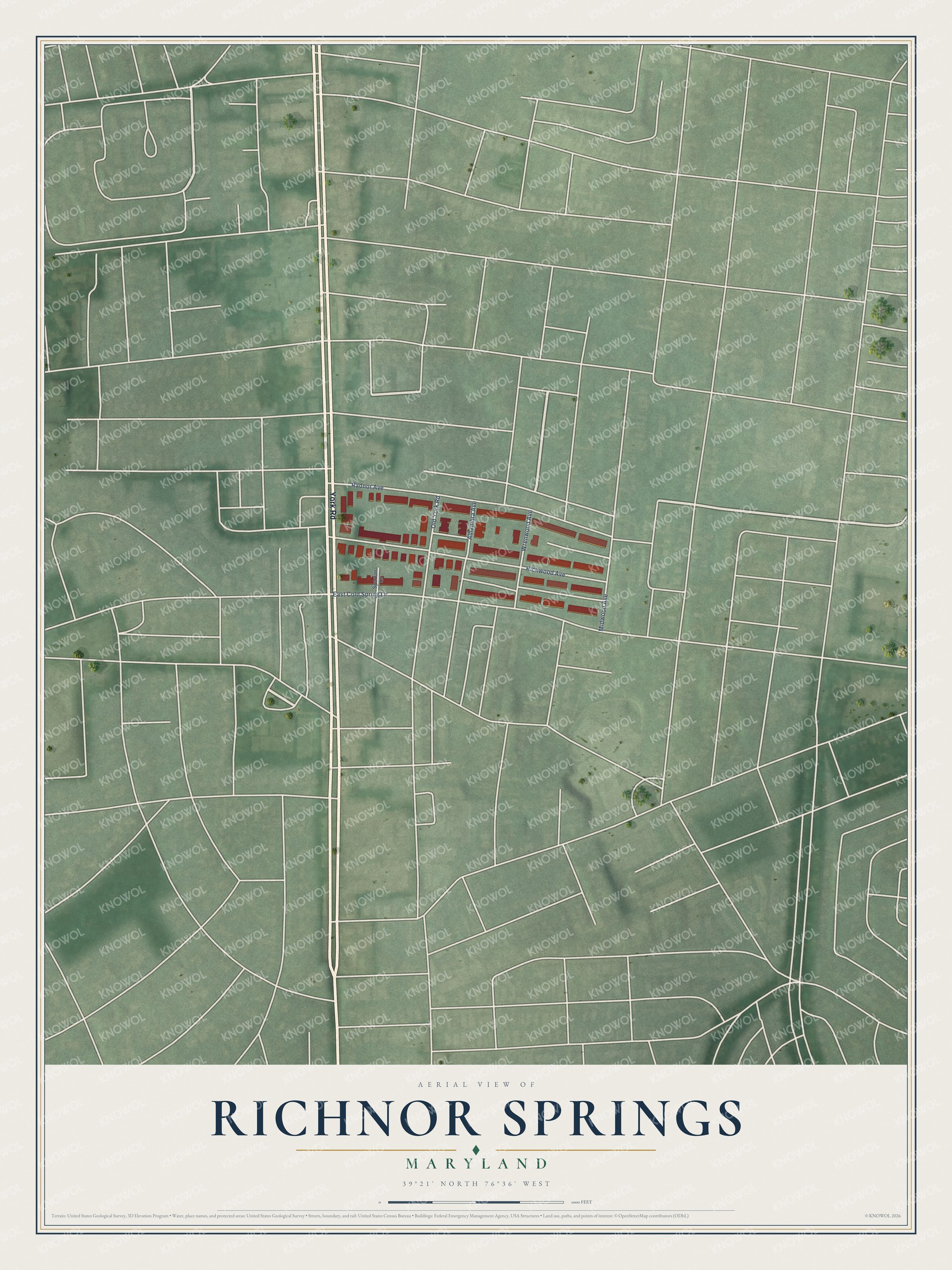 Watermarked full-map preview of Richnor Springs, Maryland