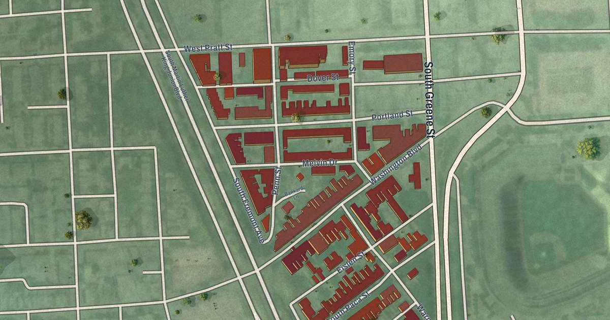Map of Ridgely’s Delight, Baltimore, Maryland in 2026