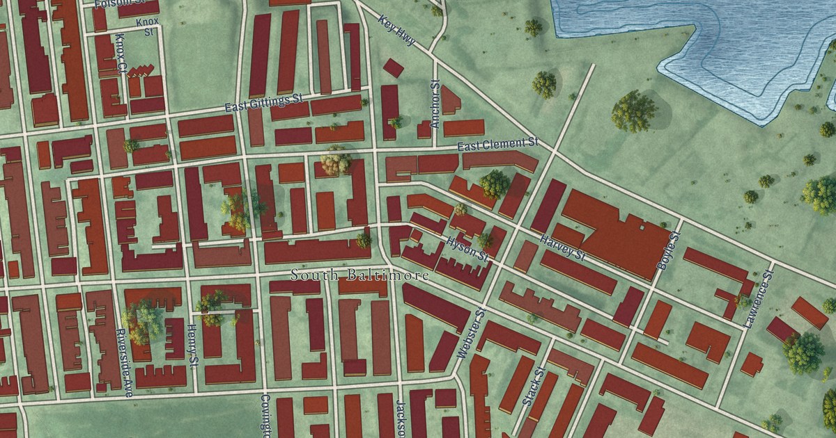 Map of Riverside, Baltimore, Maryland in 2026