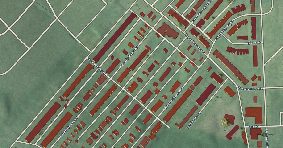 Map of Saint Josephs, Baltimore, Maryland in 2026