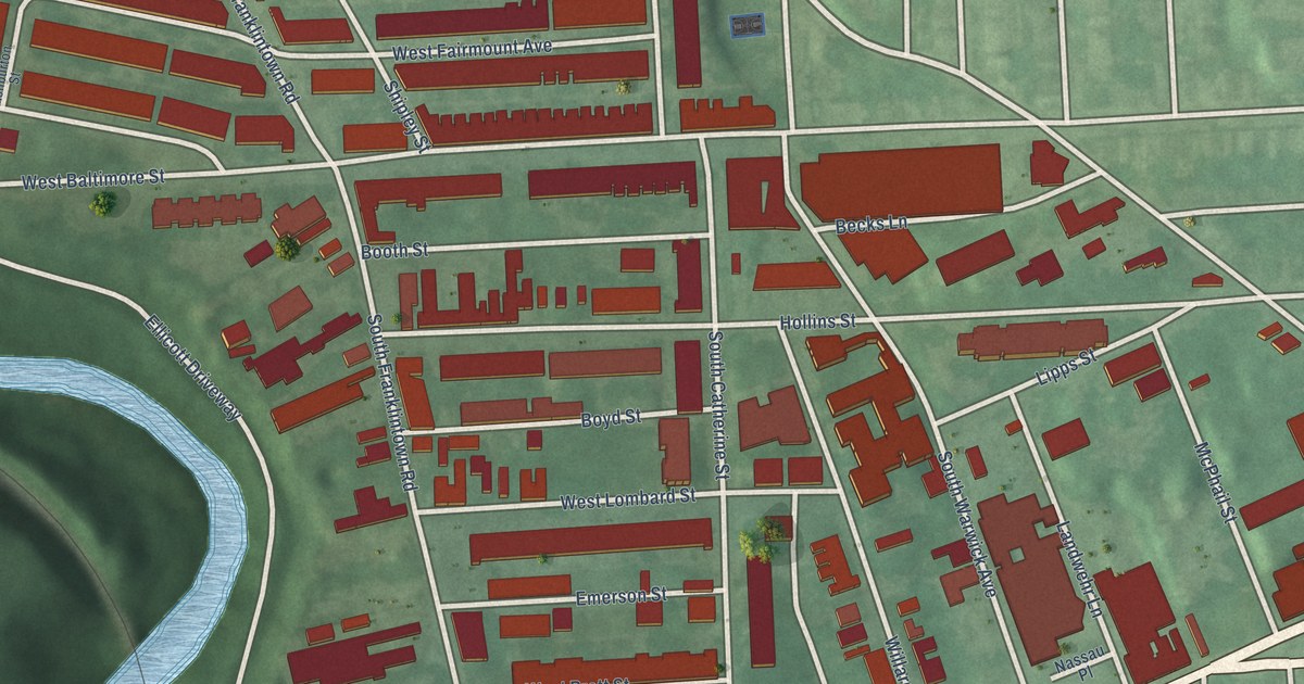 Map of Shipley Hill, Baltimore, Maryland in 2026