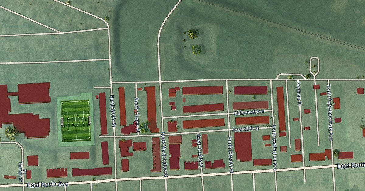Map of South Clifton Park, Baltimore, Maryland in 2026