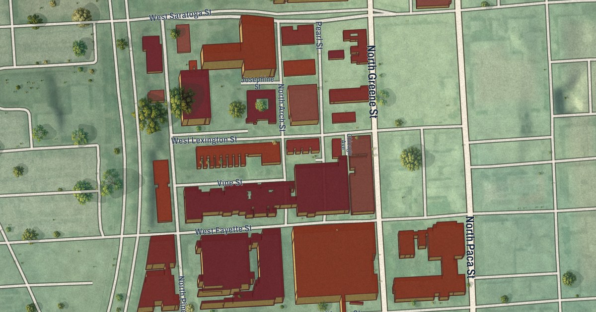 Map of University of Maryland, Baltimore, Maryland in 2026