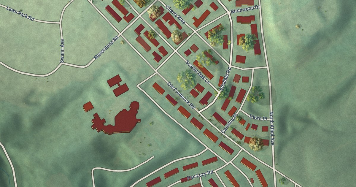 Map of Uplands, Baltimore, Maryland in 2026