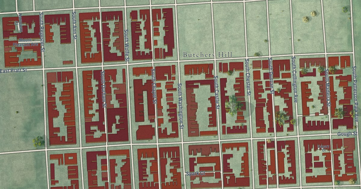 Map of Upper Fells Point, Baltimore, Maryland in 2026