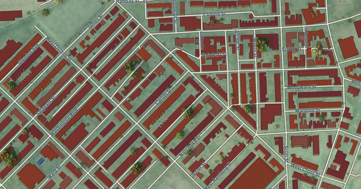 Map of Washington Village/Pigtown, Baltimore, Maryland in 2026