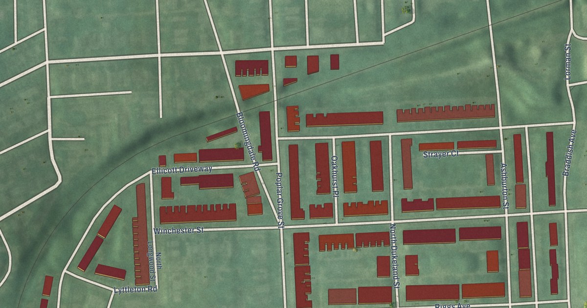 Map of Winchester, Baltimore, Maryland in 2026