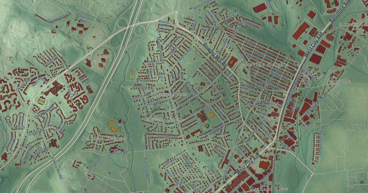 Map of Beltsville, Maryland in 2026