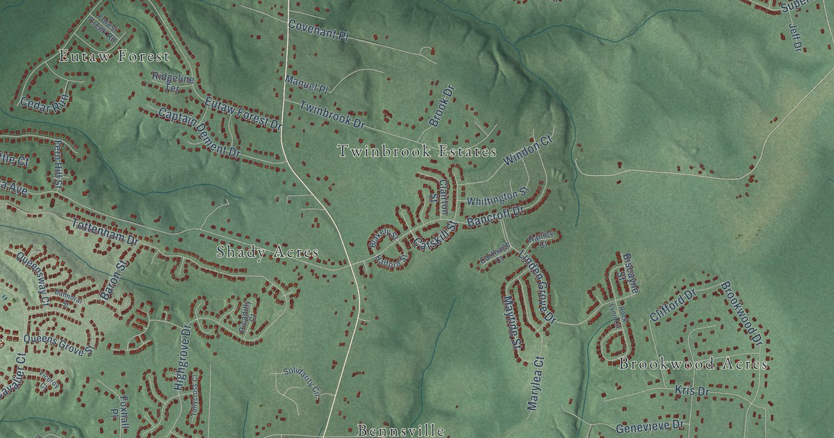 Map of Bensville, Maryland in 2026