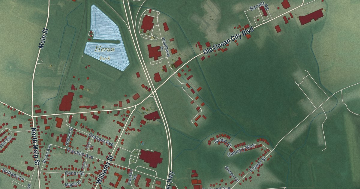 Map of Berlin, Maryland in 2026