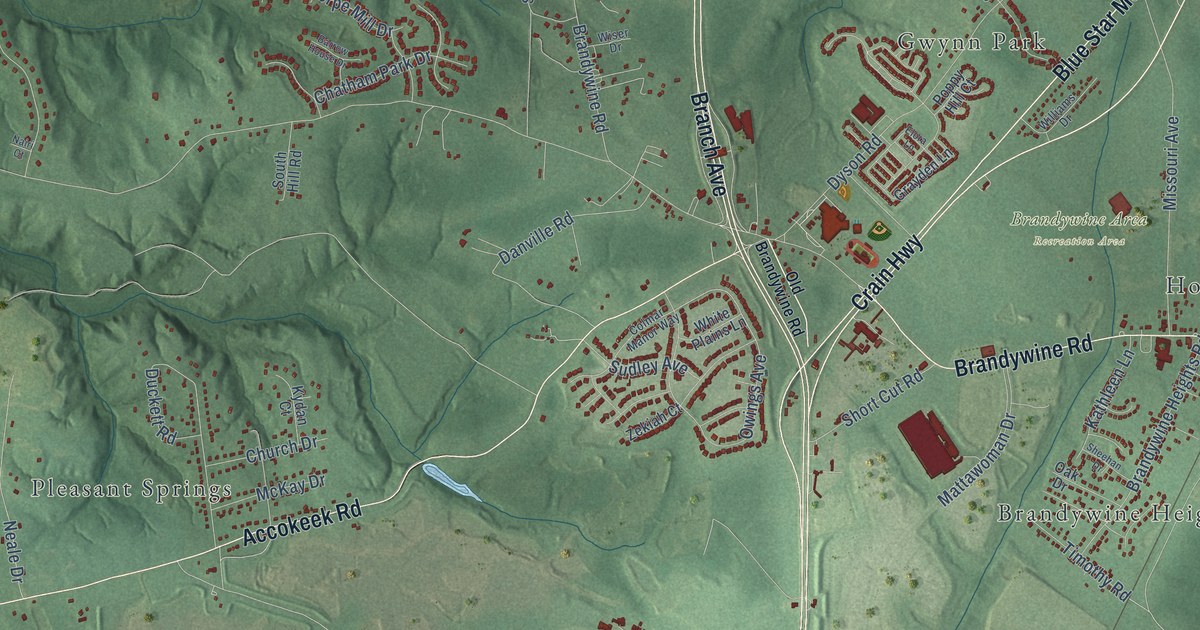 Map of Brandywine, Maryland in 2026