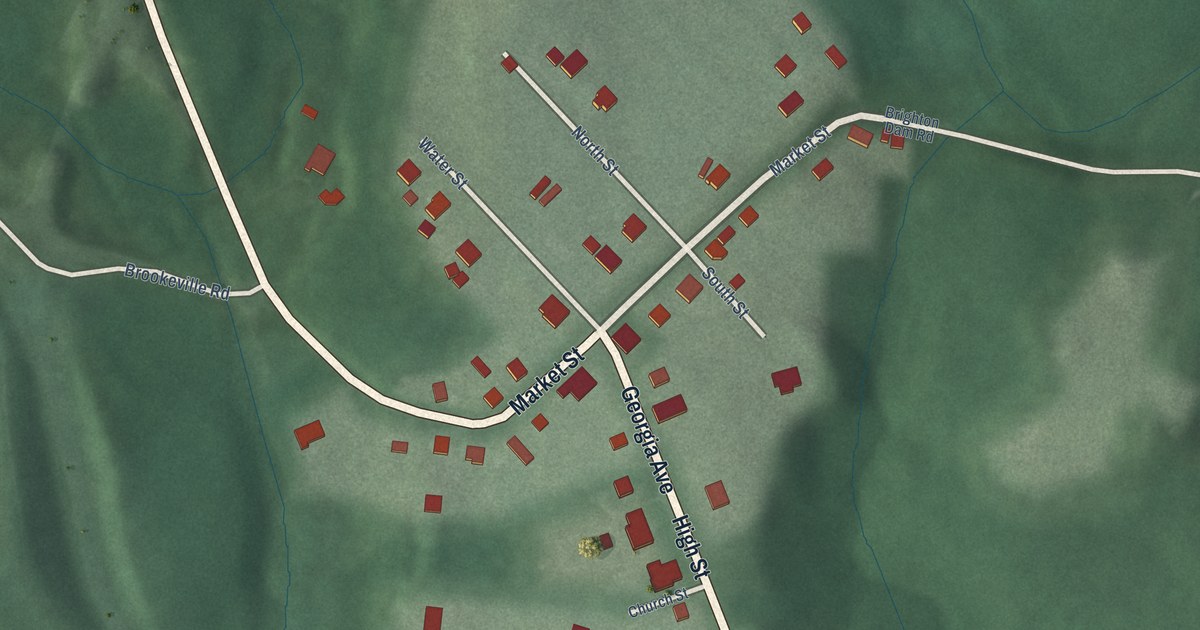 Map of Brookeville, Maryland in 2026