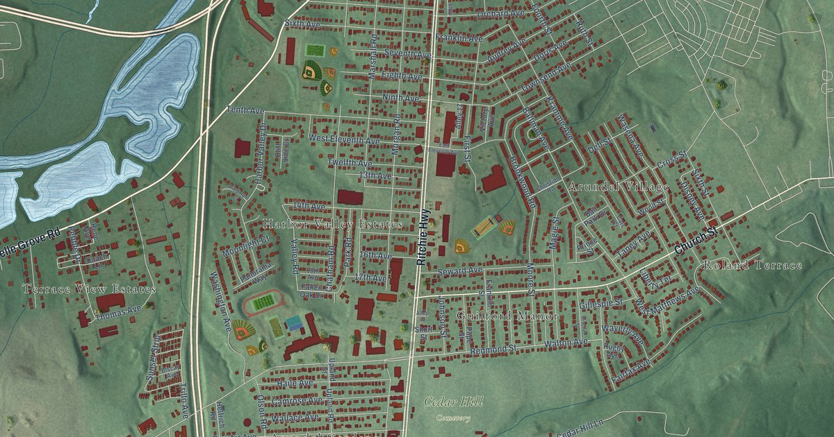 Map of Brooklyn Park, Maryland in 2026